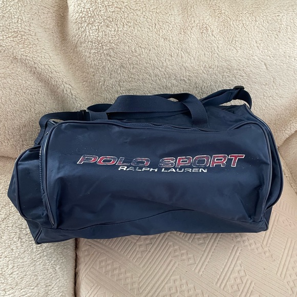 Ralph Lauren blue canvas duffel bag